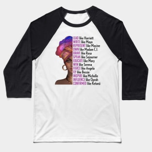 Women of Black History, Legends, Powerful Black Women, Black History, Phenomenal Black Women Baseball T-Shirt